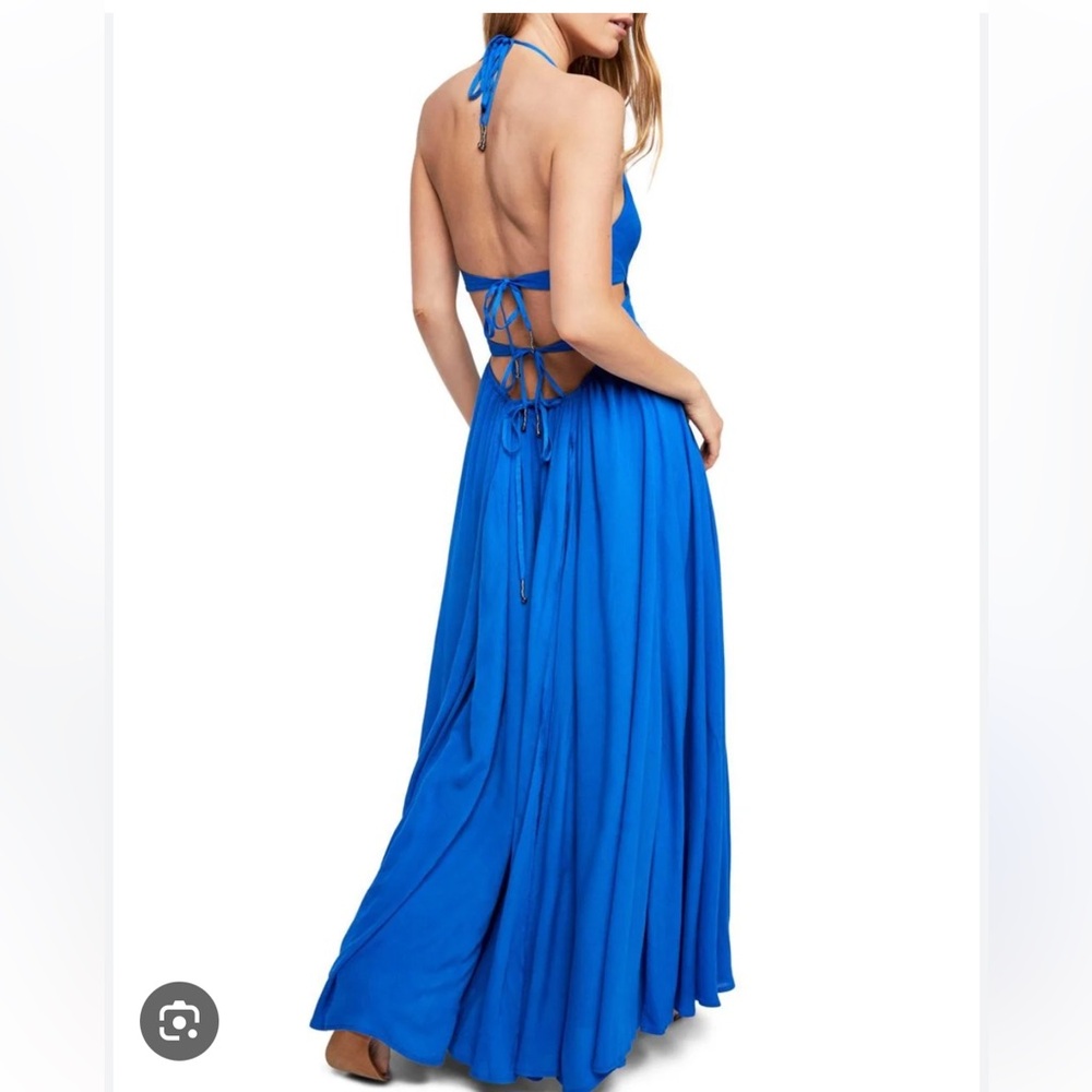 Free People Royal Blue Backless Dress